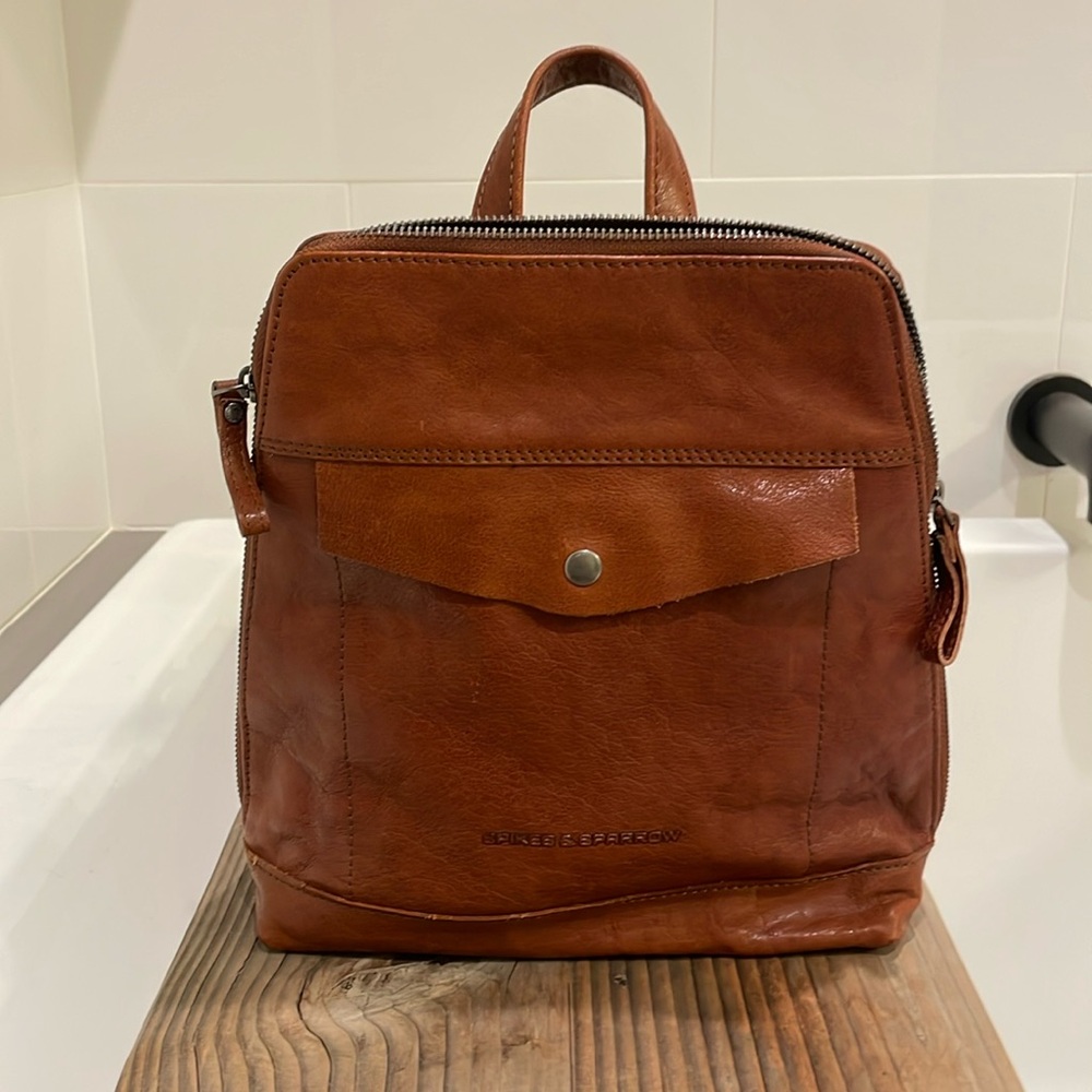 Spikes and Sparrow leather back pack.